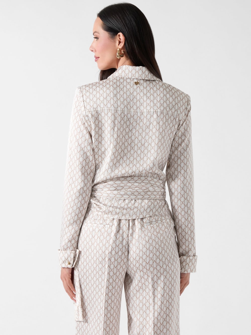 Marciano Monogram Satin Wrap Blouse - Guess