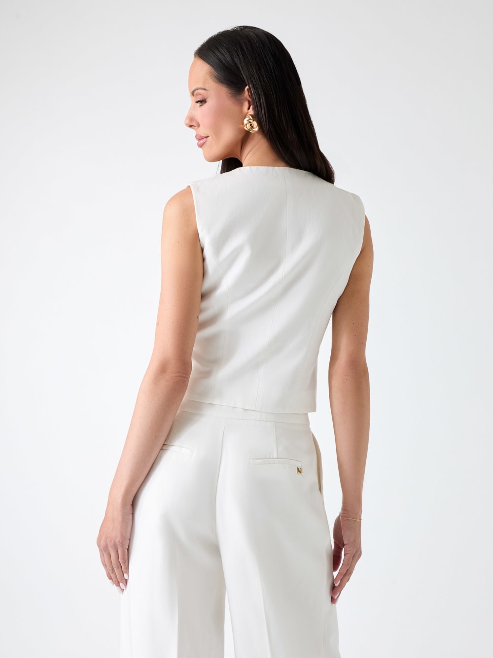 Marciano linen-blend vest - Guess