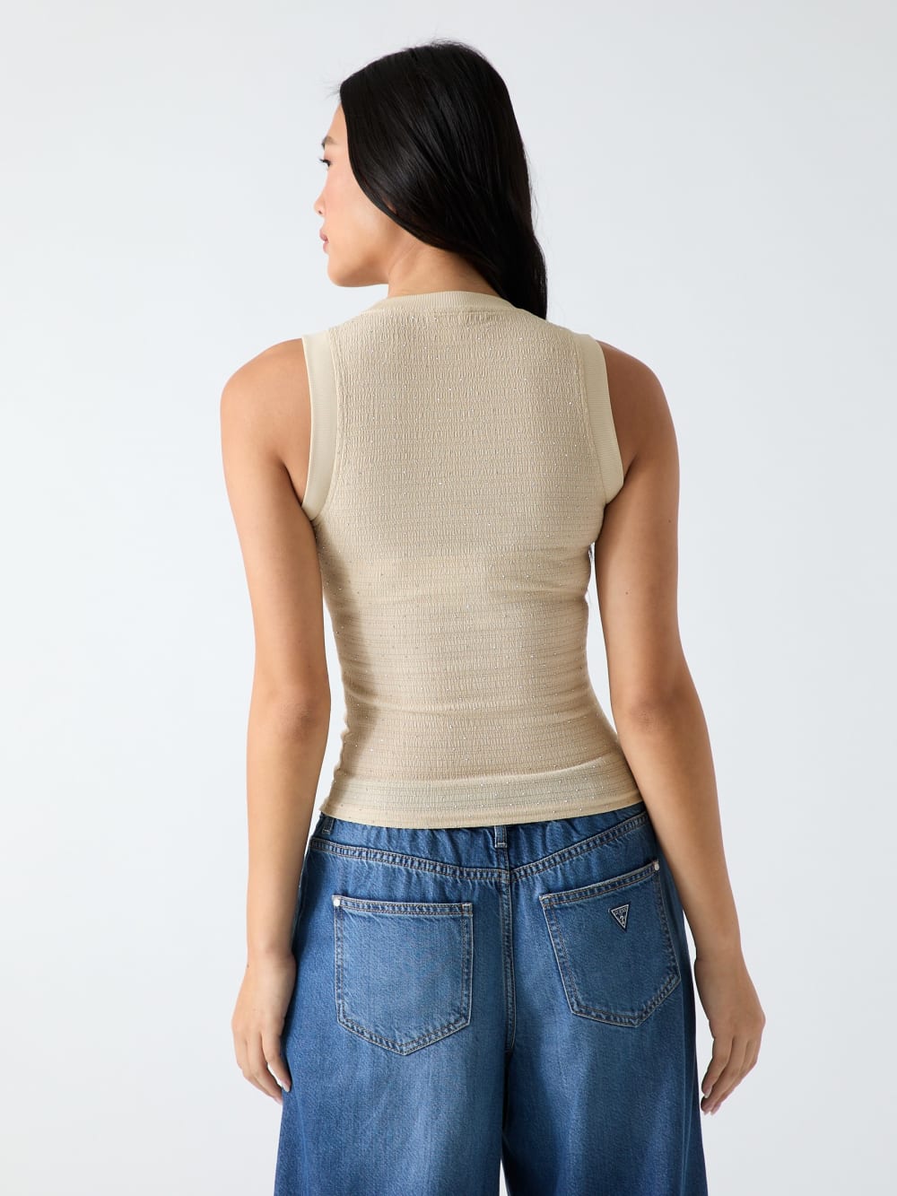 Rhinestones tank top - Guess