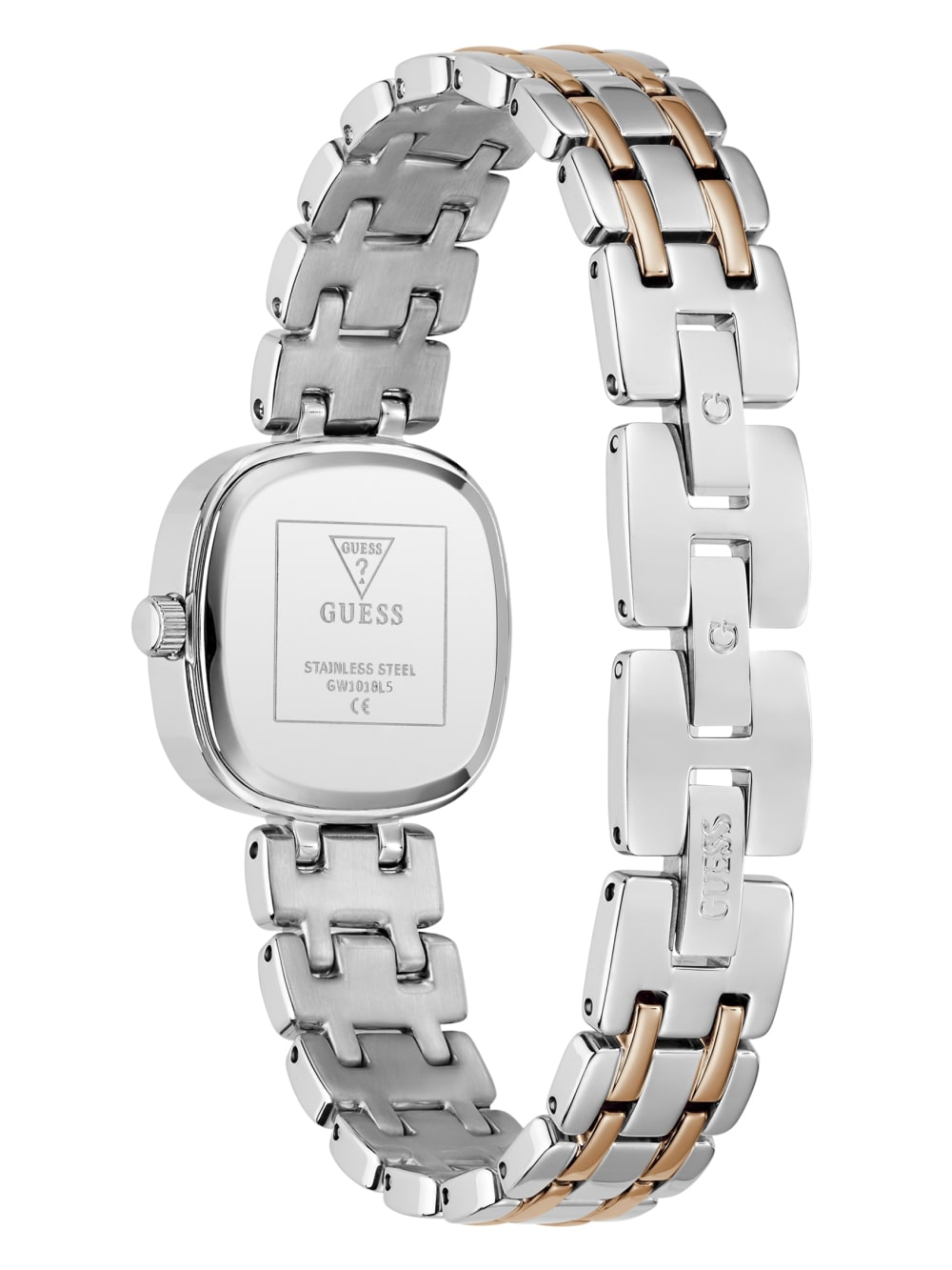 Crystal Recycled Steel analogue watch - Guess