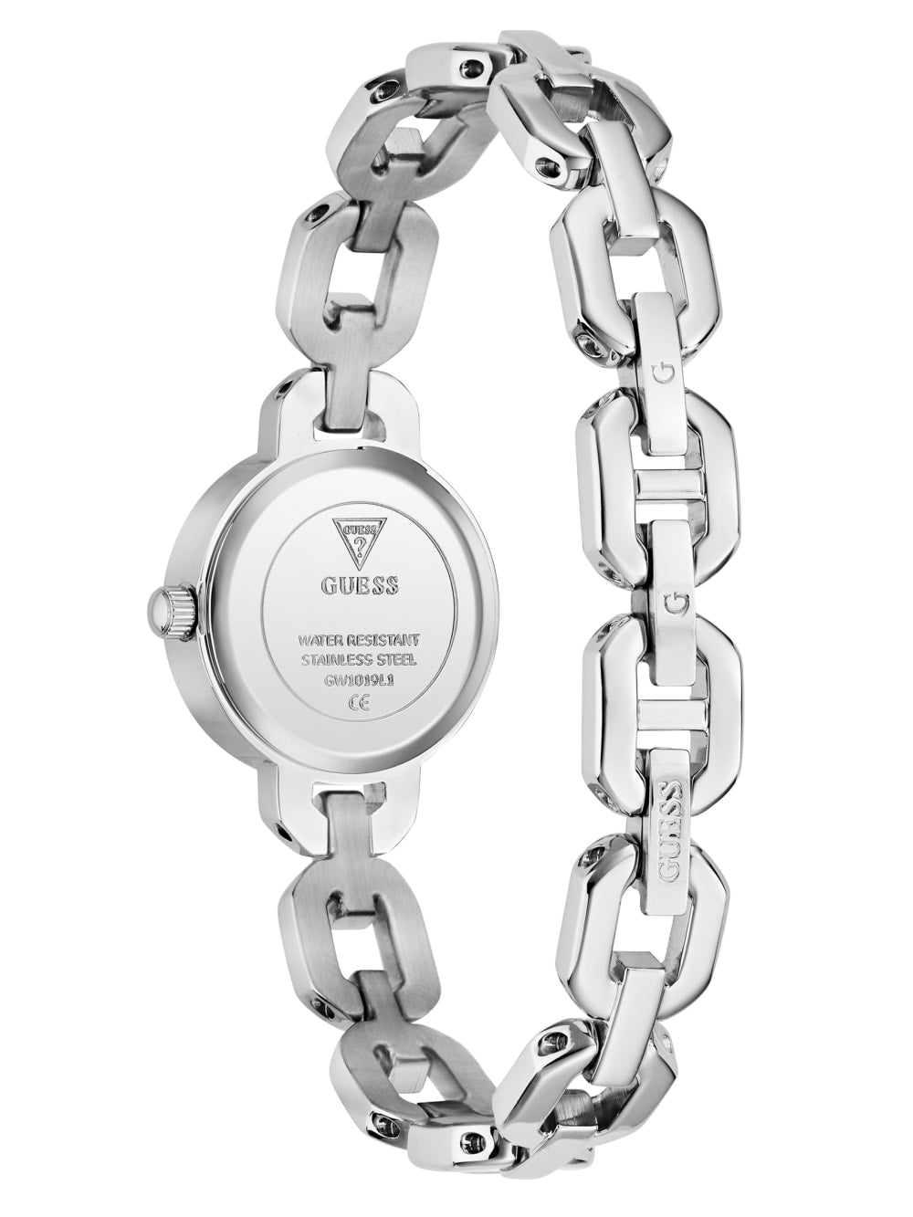 Crystal Recycled Steel analogue watch 22 mm - Guess