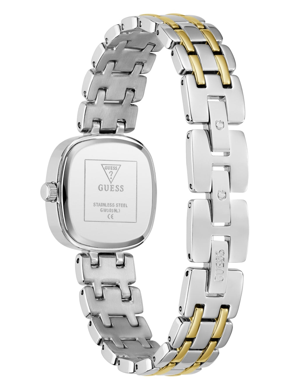 Crystal Recycled Steel analogue watch - Guess