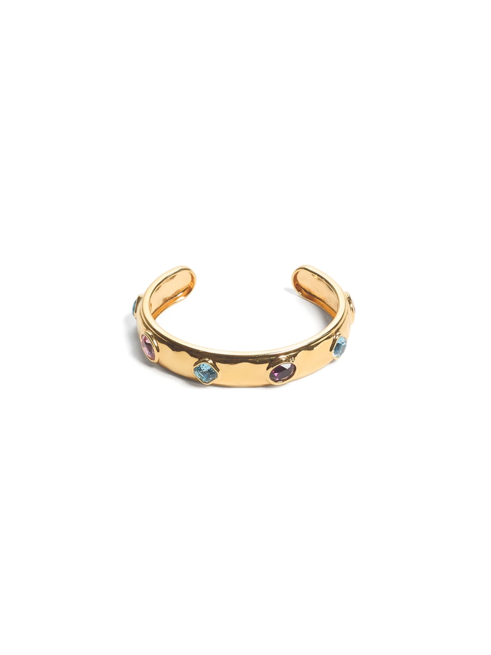 Gold-Tone Multicolor Crystal Bangle - Guess