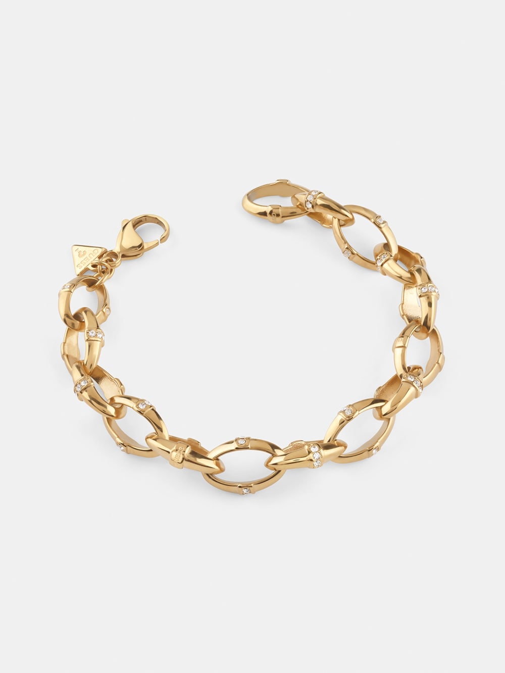 Gold-Tone Bamboo Linked Chain Bracelet - Guess