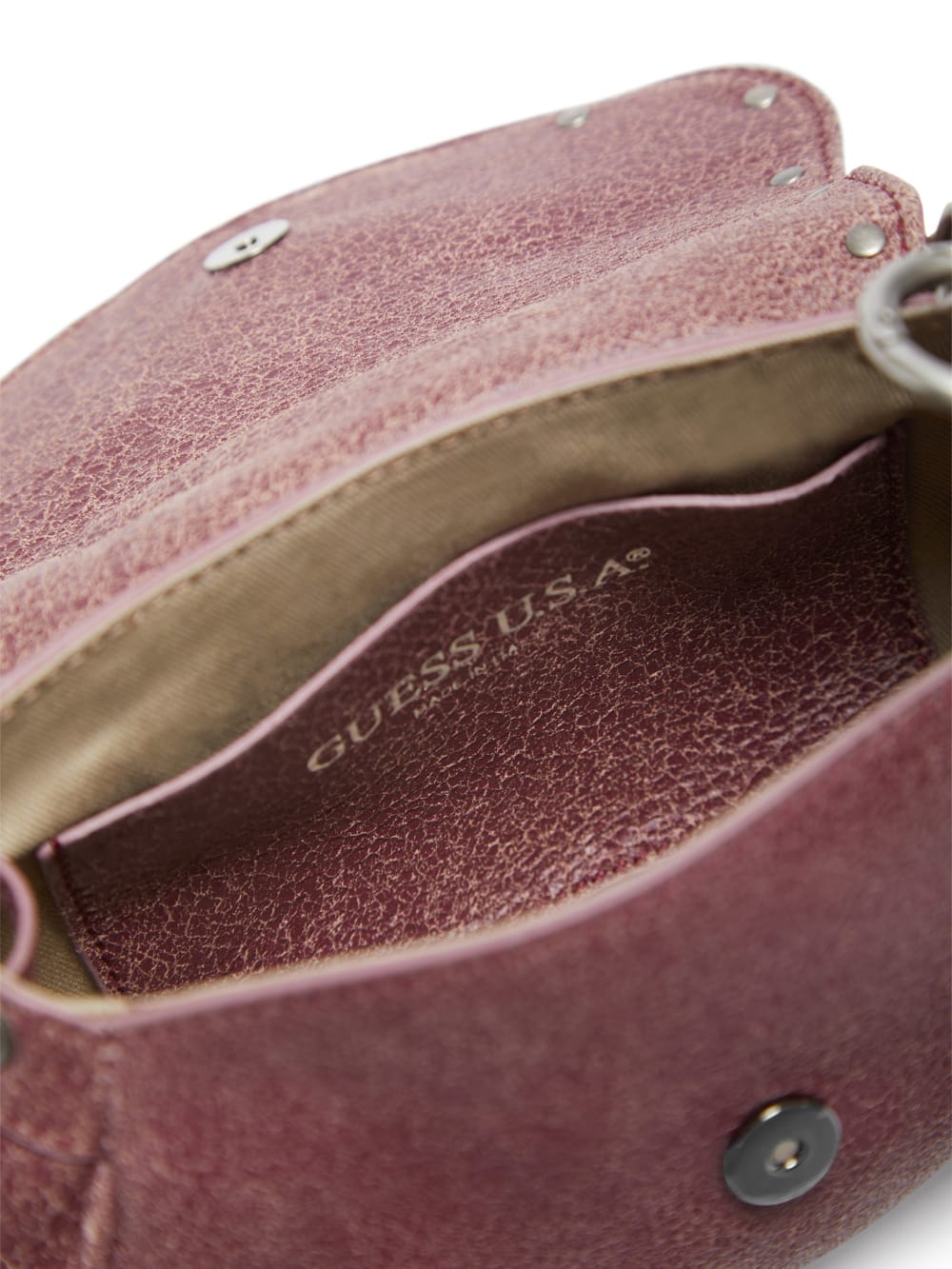 crackled leather mini fashion bag - Guess