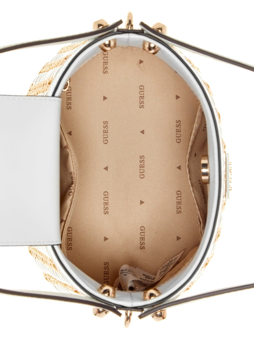 Atalia Raffia Crossbody Bucket Bag - Guess