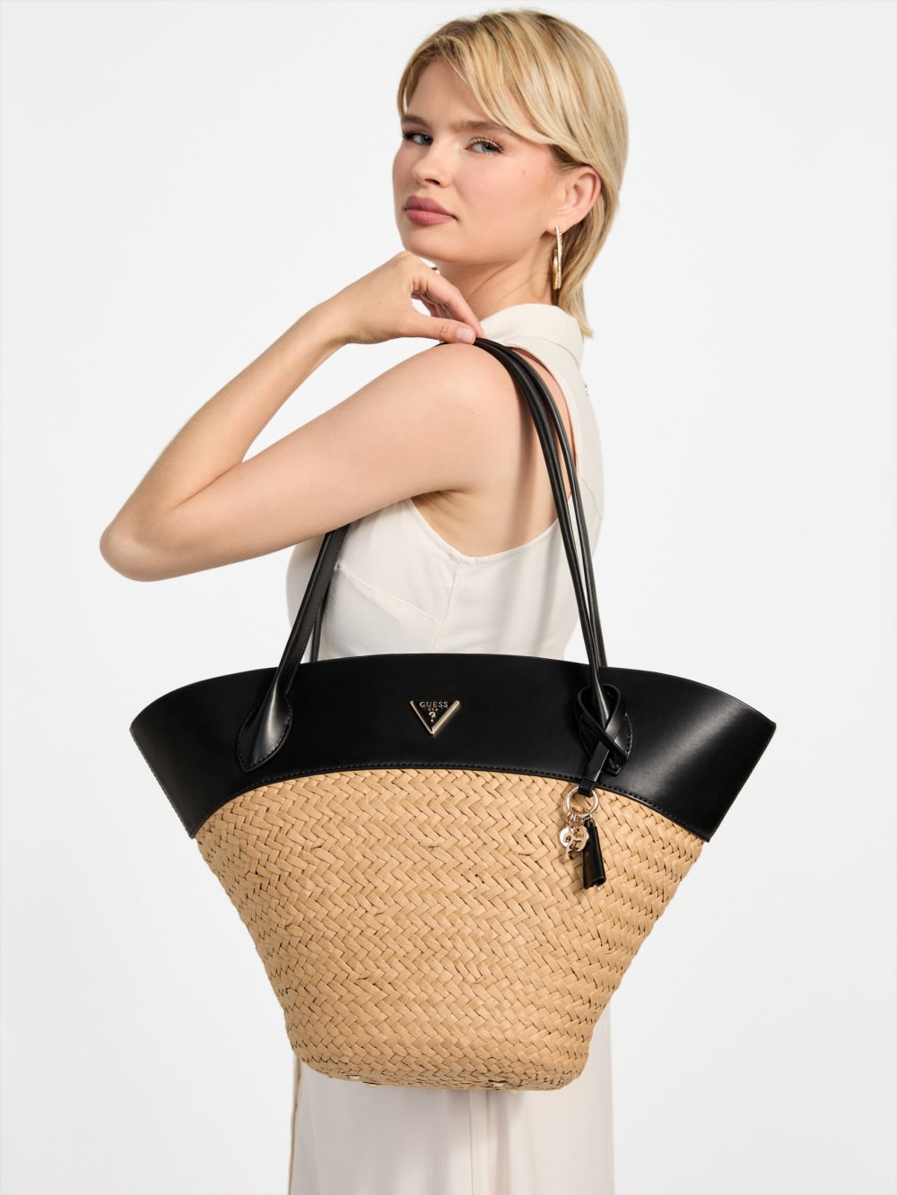 Venere Large Woven Tote - Guess