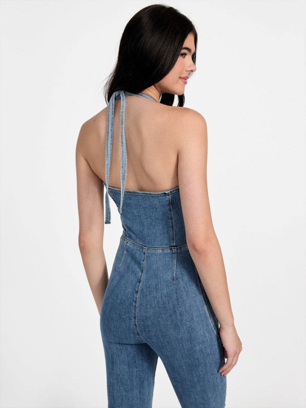 Blair Halter Denim Jumpsuit - Guess