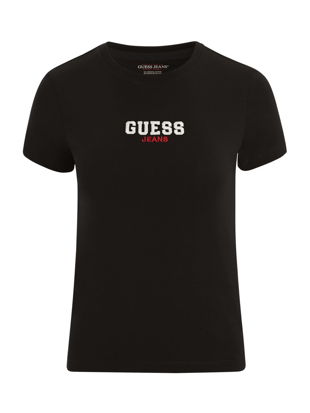 Slim Rib-Knit Embroidered Tee - Guess