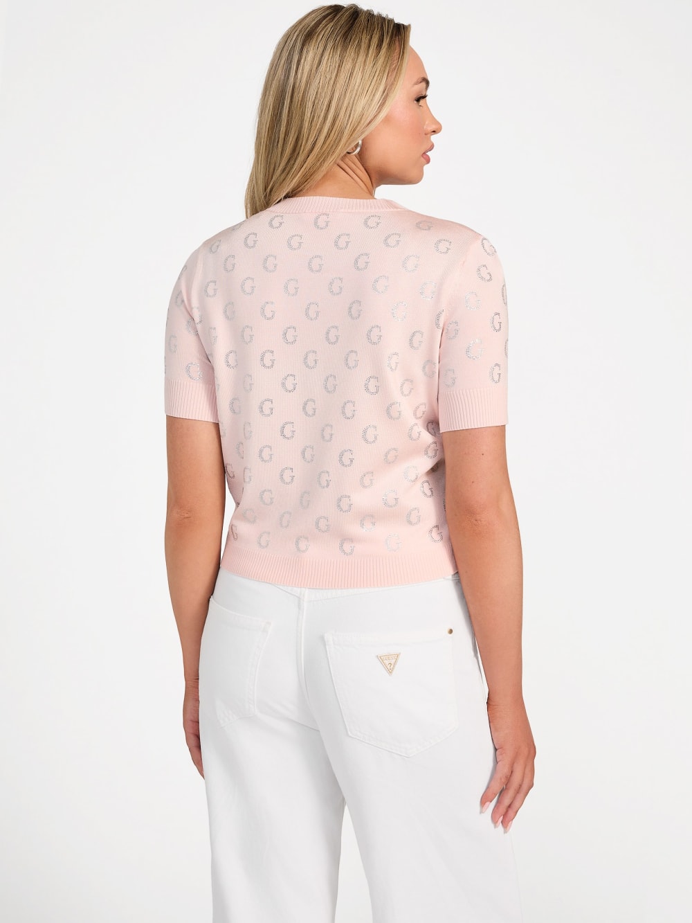 Jasmine Crewneck Sweater Top - Guess