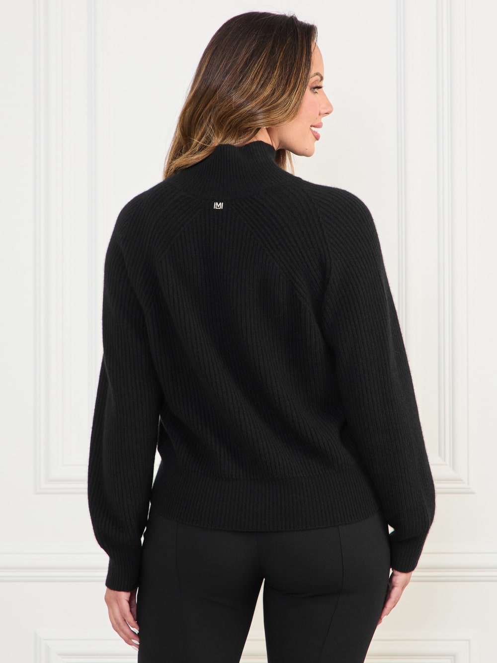 Denise Mock-Neck Ribbed Sweater - Guess