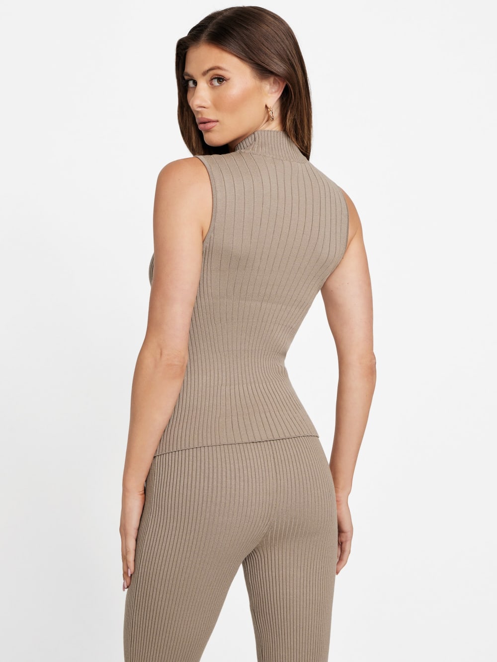 Agathe Mock Neck Sweater Top - Guess