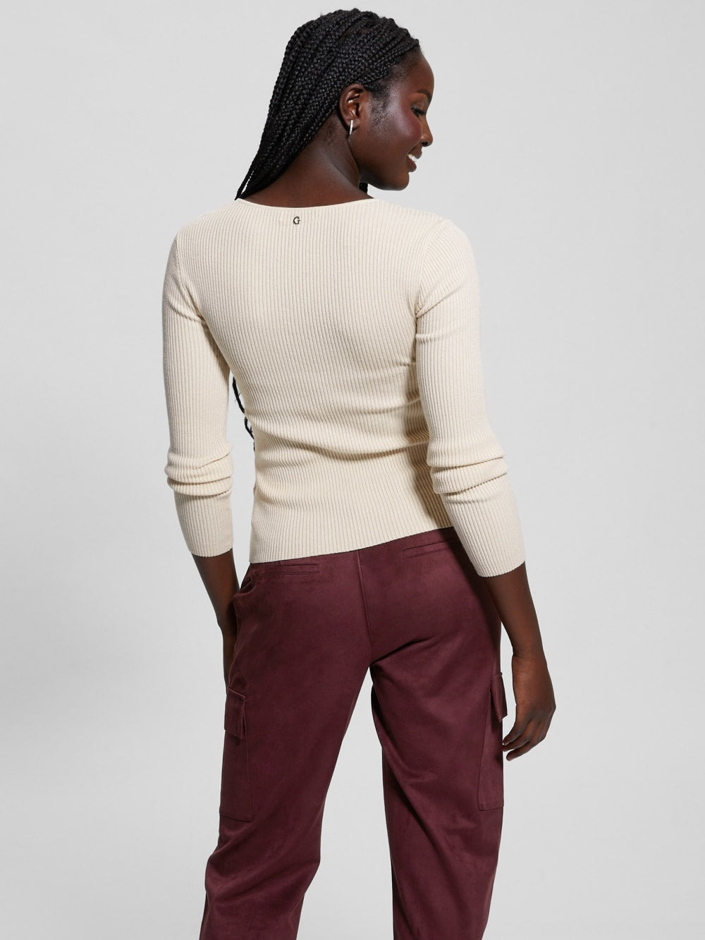 Eco Cirila Ribbed Sweater Top - Guess