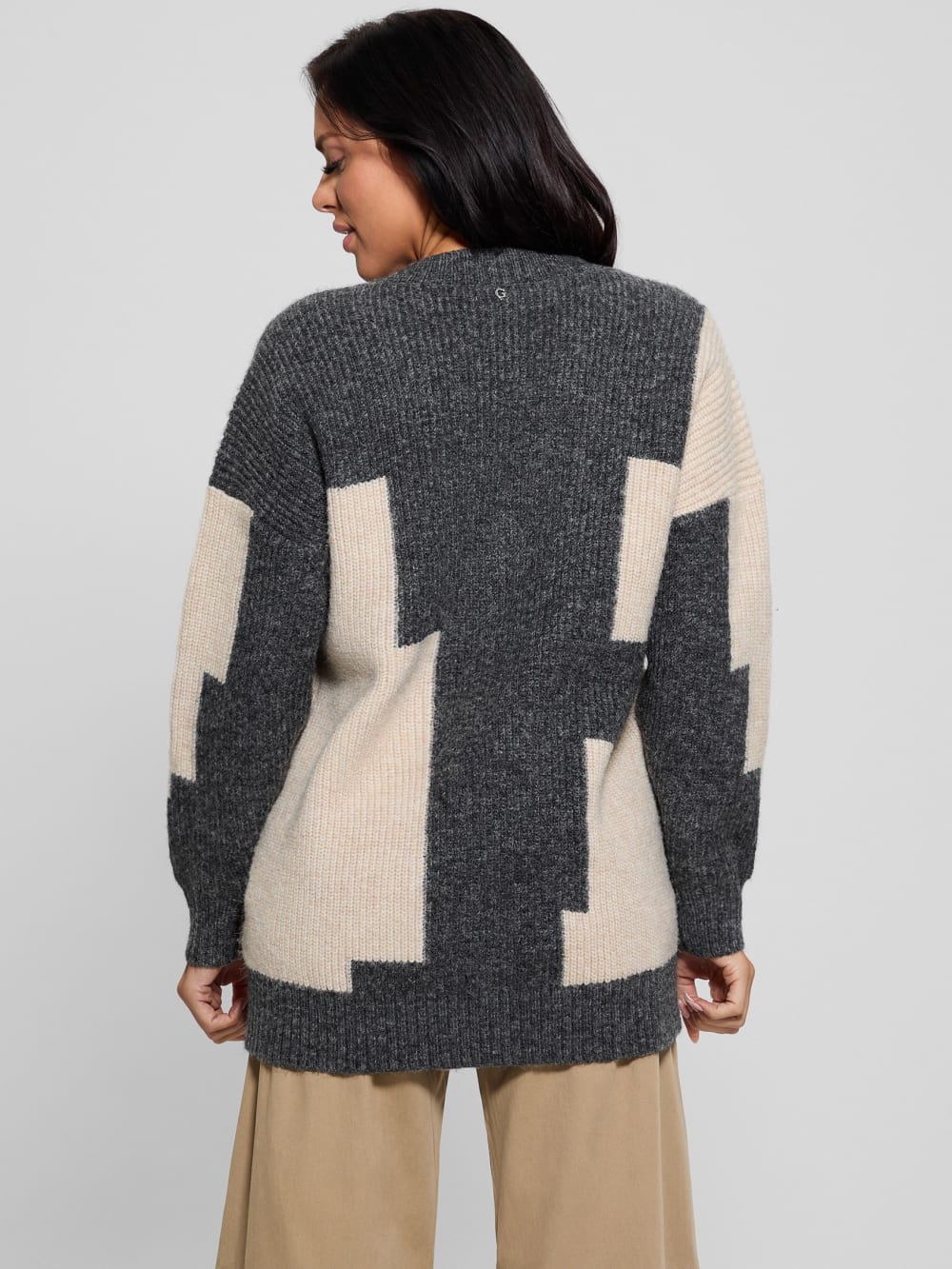 Intarsia Color-Block Sweater - Guess