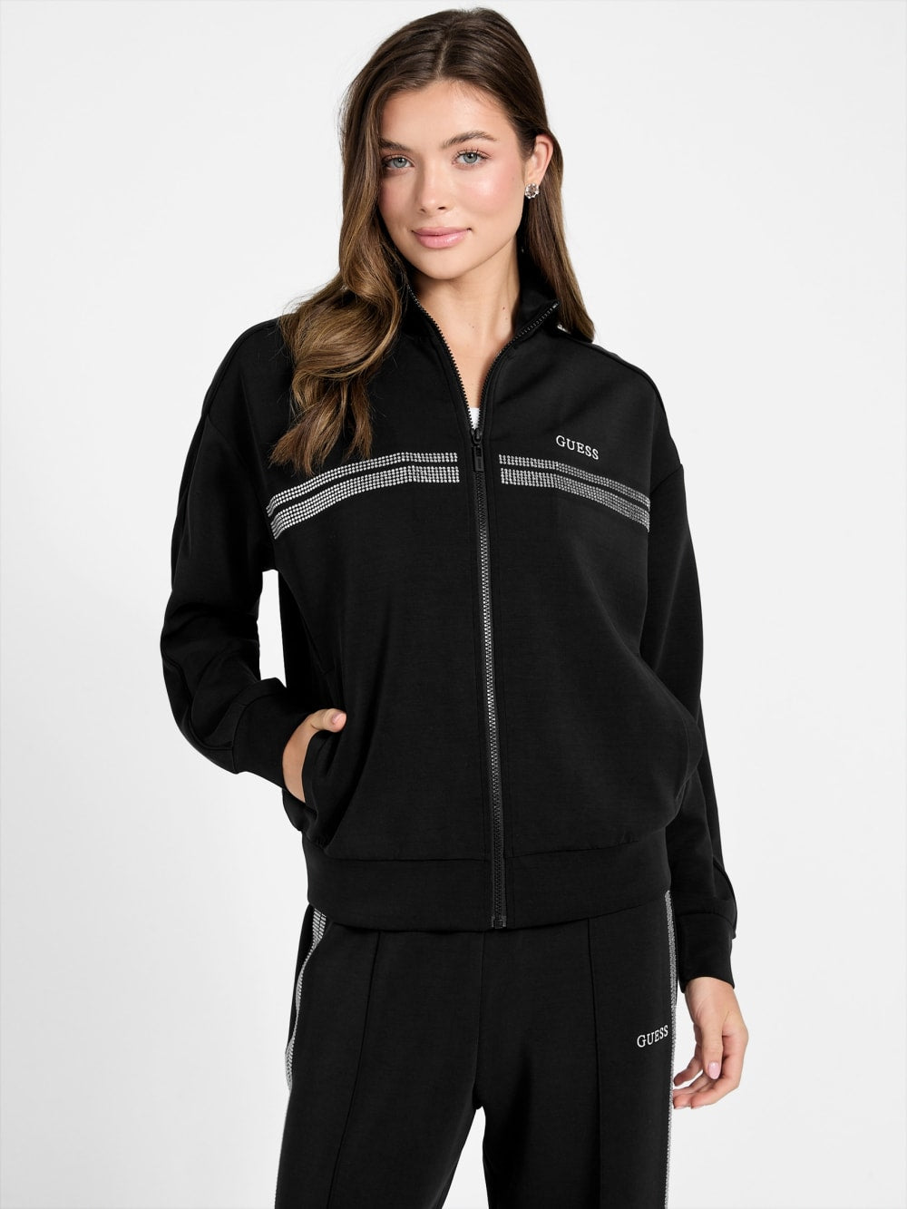 Rhinestone scuba sweatshirt - Guess
