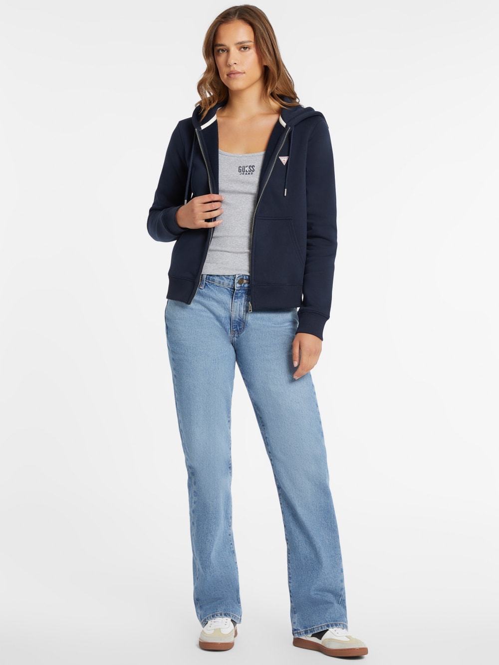 Mini Patch Zip-Up Sweatshirt - Guess