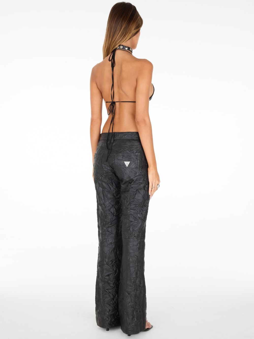 flared leather pants - Guess