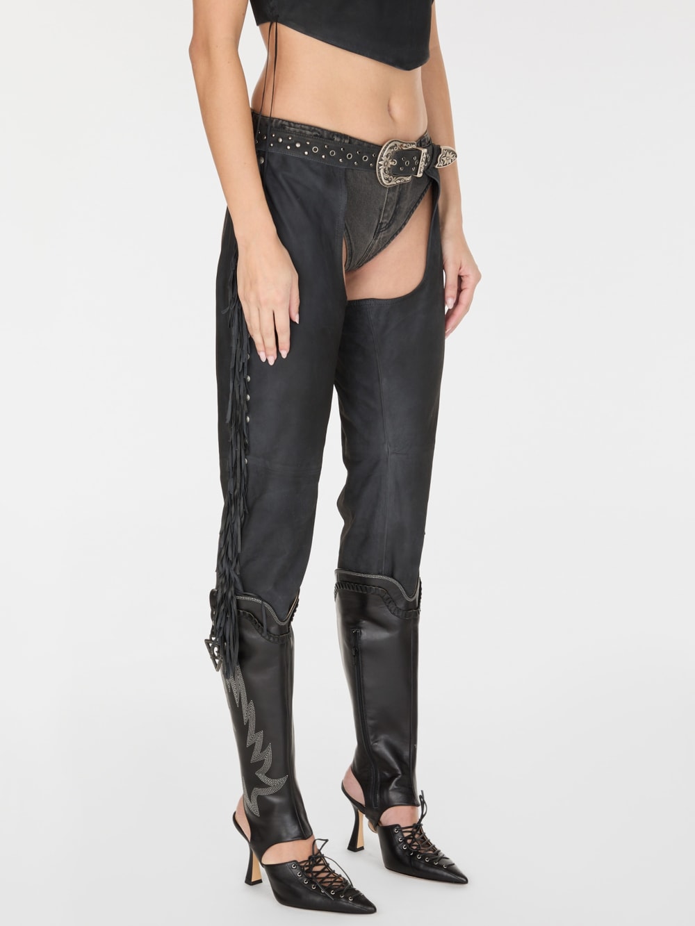 fringe capri suede chaps - Guess