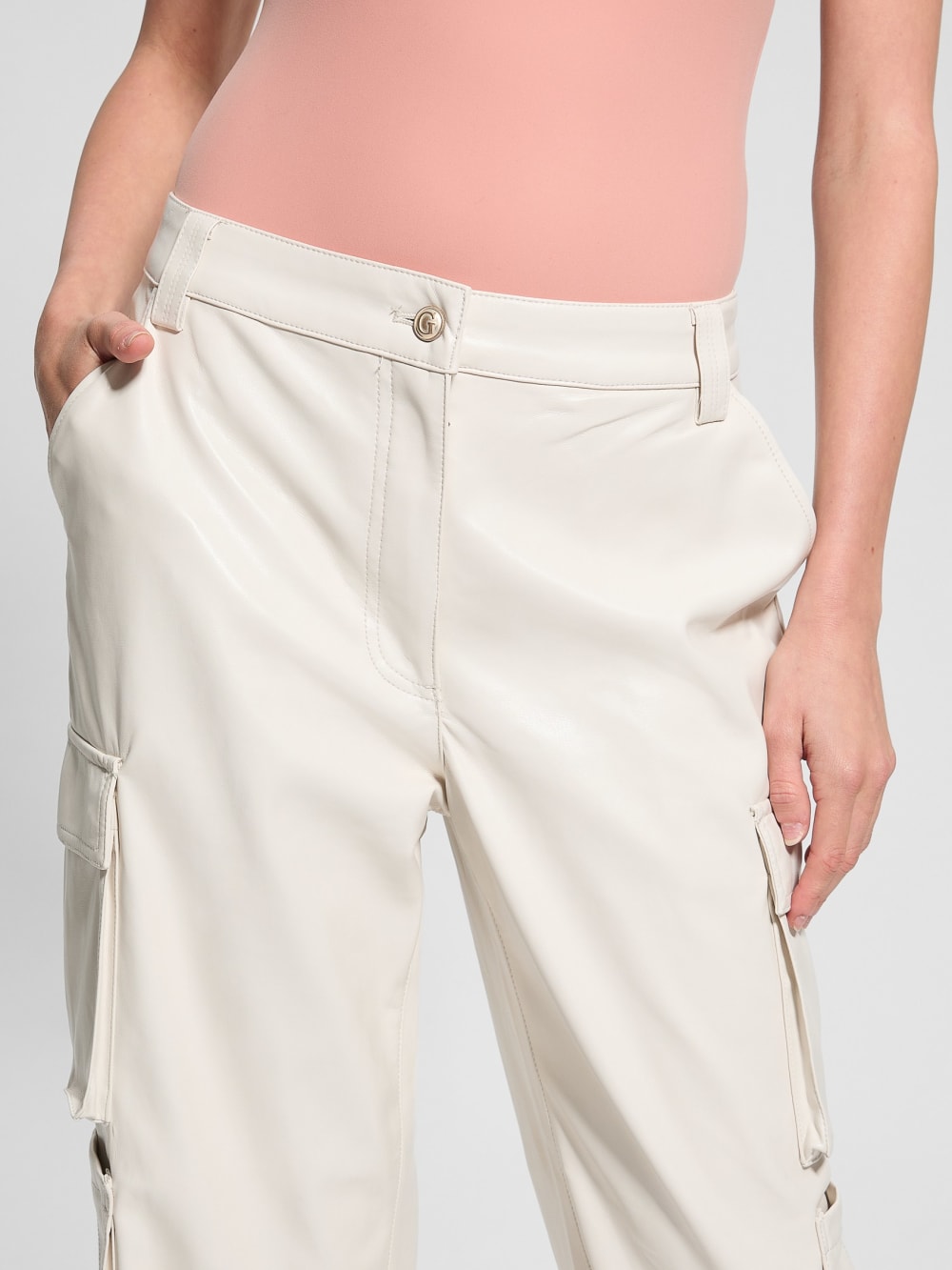 Kori Faux-Leather Cargo Pants - Guess