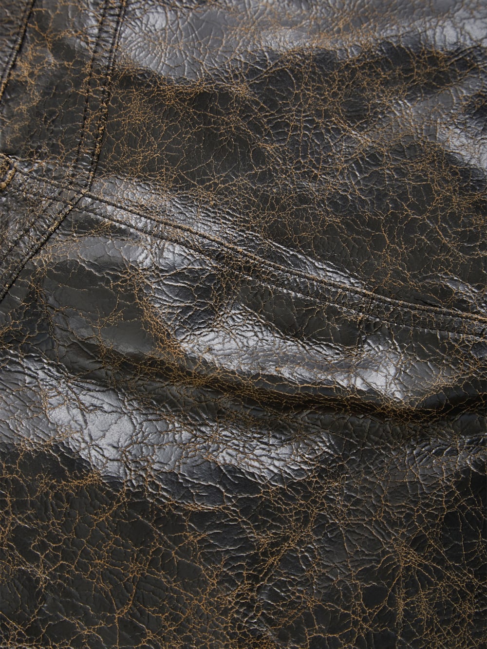 crackle leather shorts - Guess