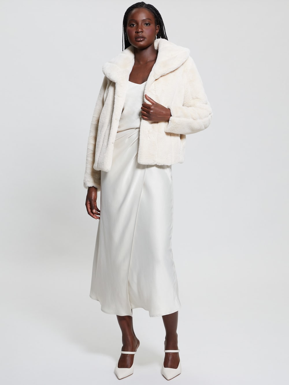 Eco Anastasia Midi Satin Skirt - Guess