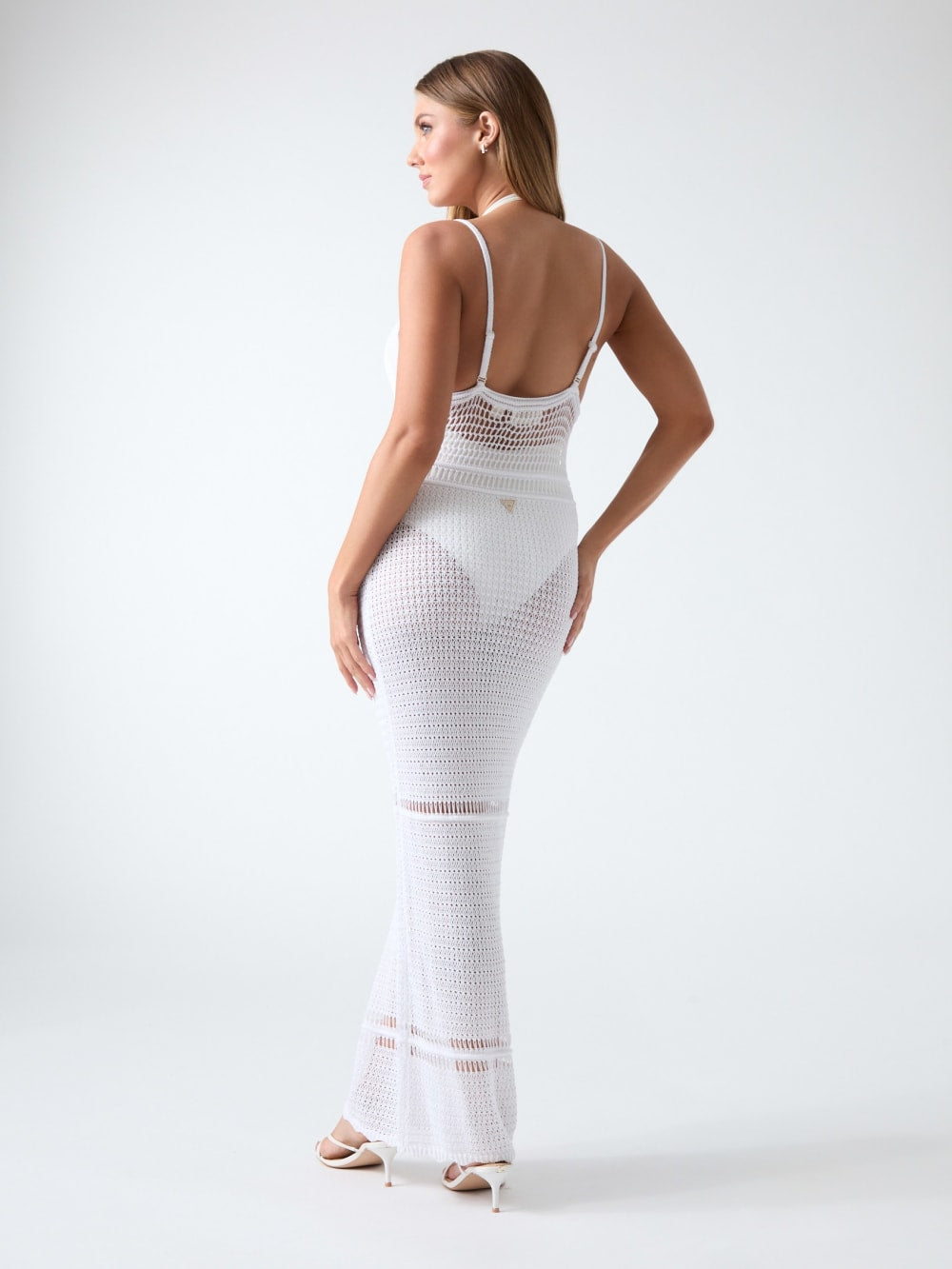 Openwork knitted long dress - Guess