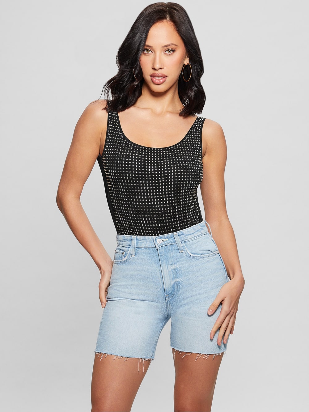 Rhinestone One-Piece Swimsuit - Guess