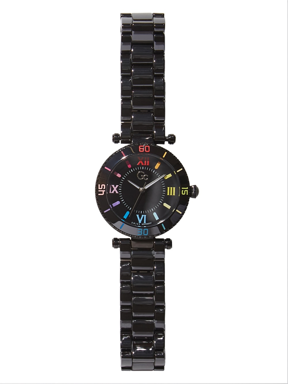 Gc Dark Silver and Rainbow Analog Watch - Guess