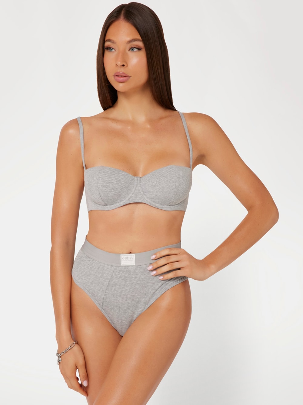 Eco Tessa Rib High-Waist Brazilian Panty - Guess