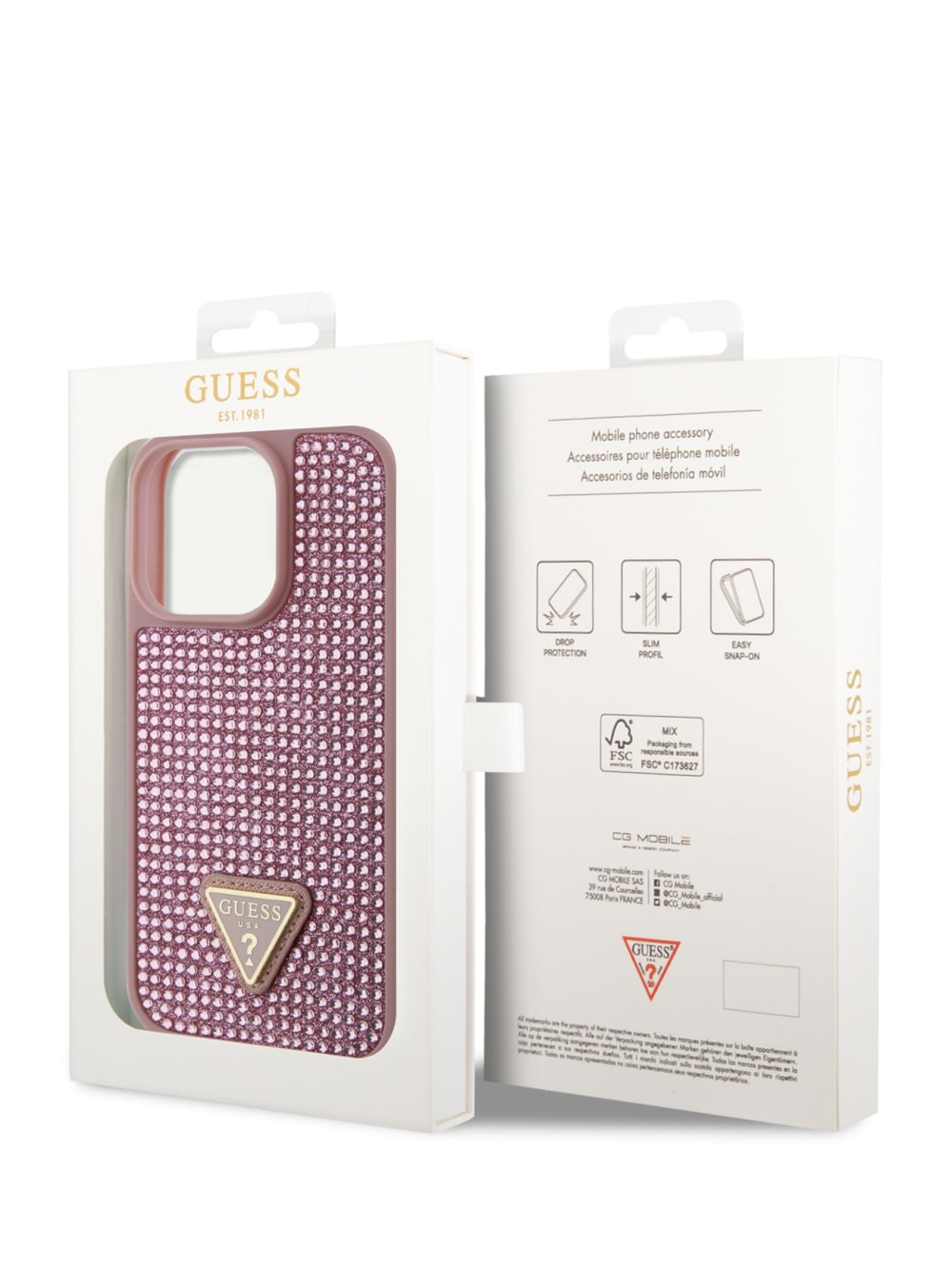 Rhinestone iPhone 15 Pro Case - Guess