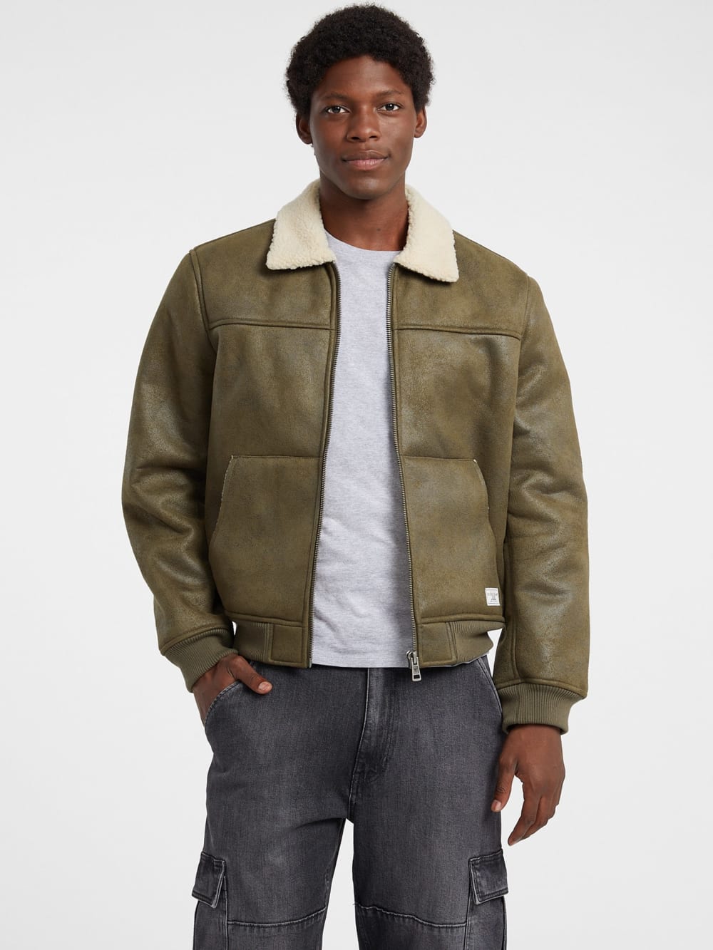 Flight Faux-Shearling Jacket - Guess