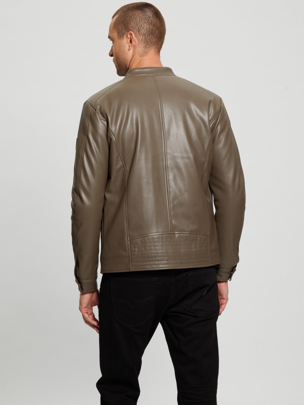 Faux-Leather Biker Jacket - Guess