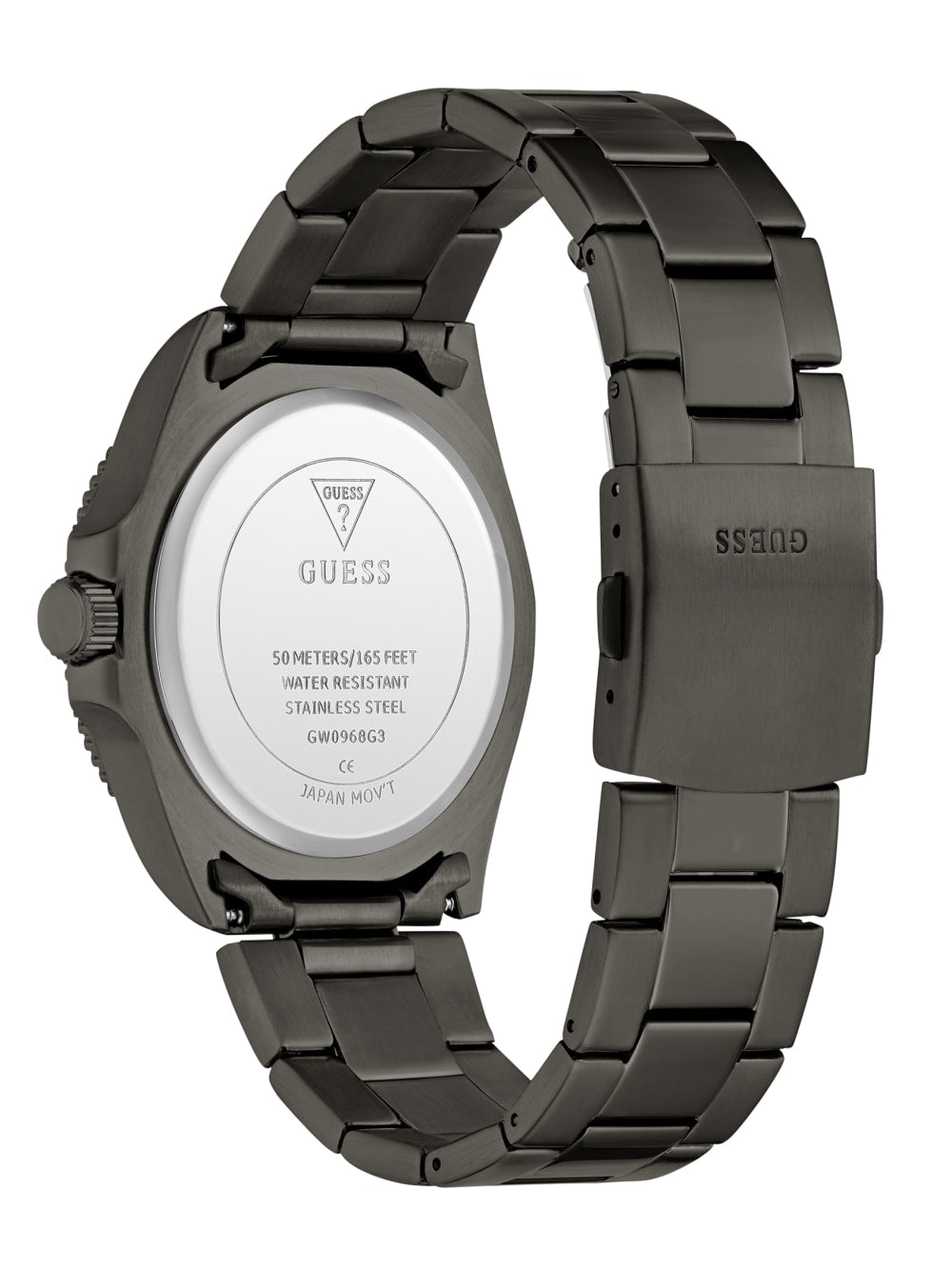 Dark Silver-Tone and Green Analog Watch - Guess