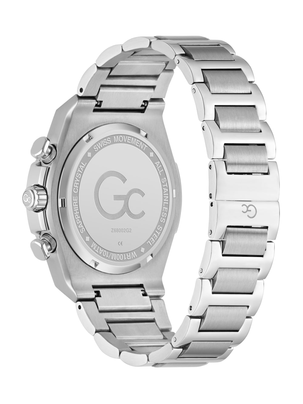 Gc Silver-Tone Chronograph Watch - Guess
