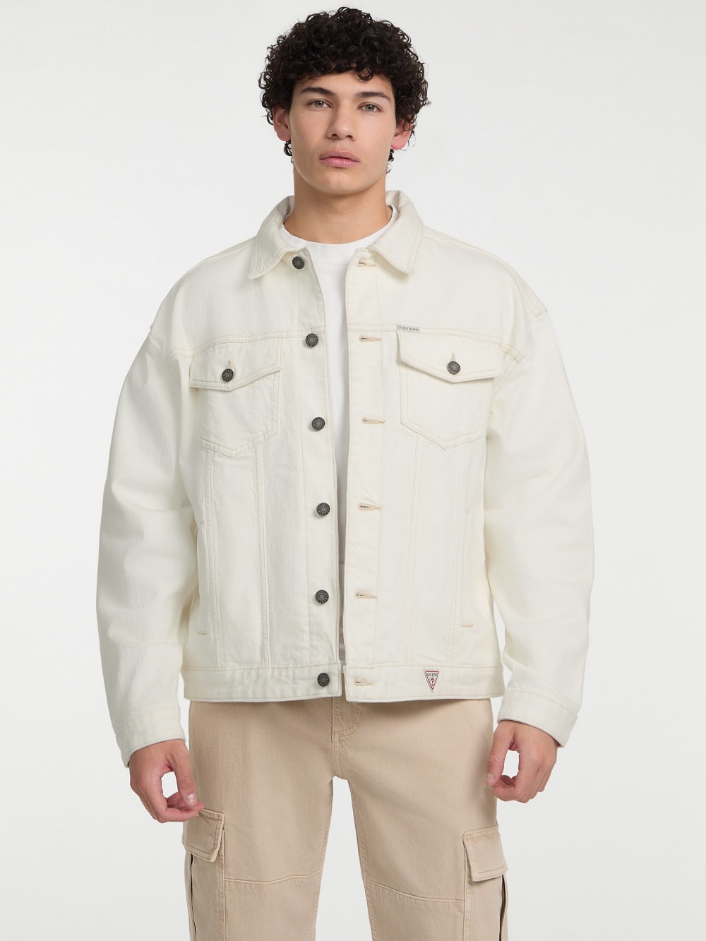 Oversized Denim Trucker Jacket - Guess