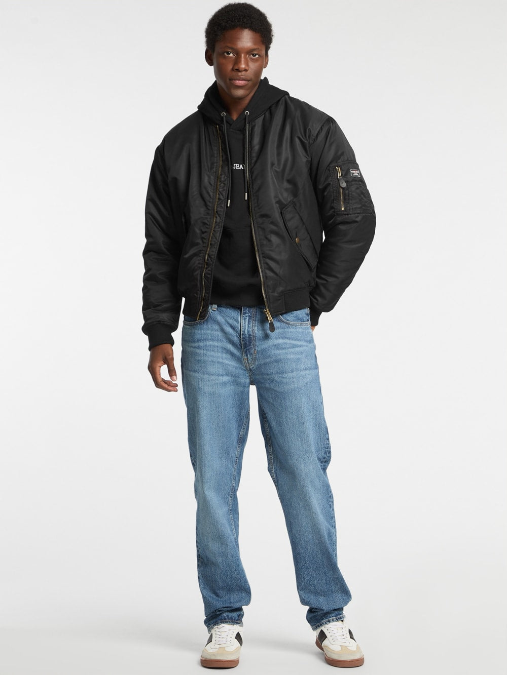 Nylon Flight Jacket - Guess