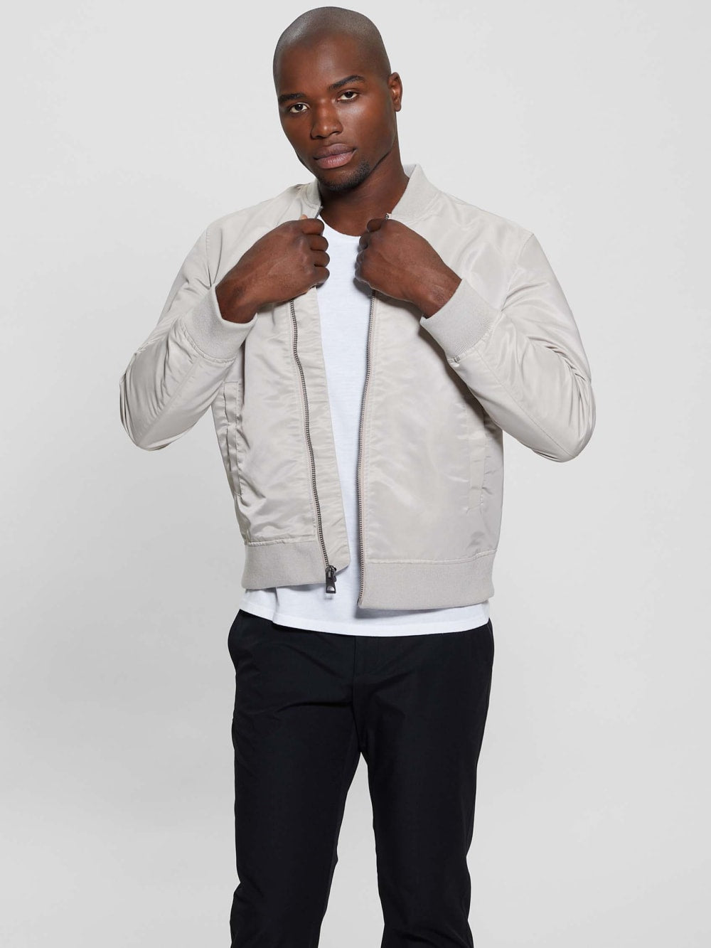 Ace Satin Flight Jacket - Guess