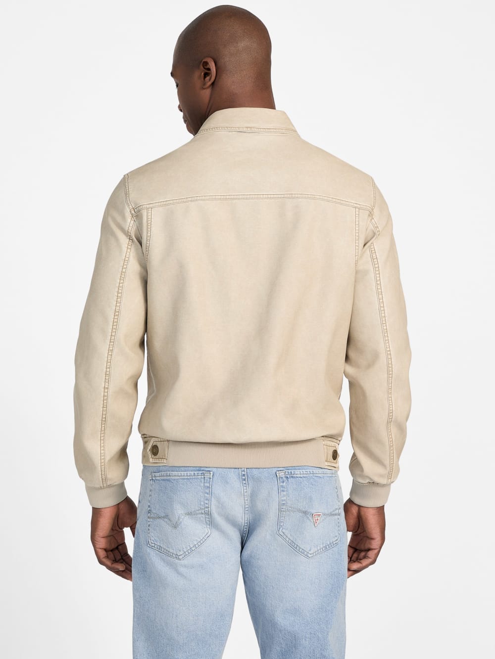Faux-Leather Aviator Jacket - Guess