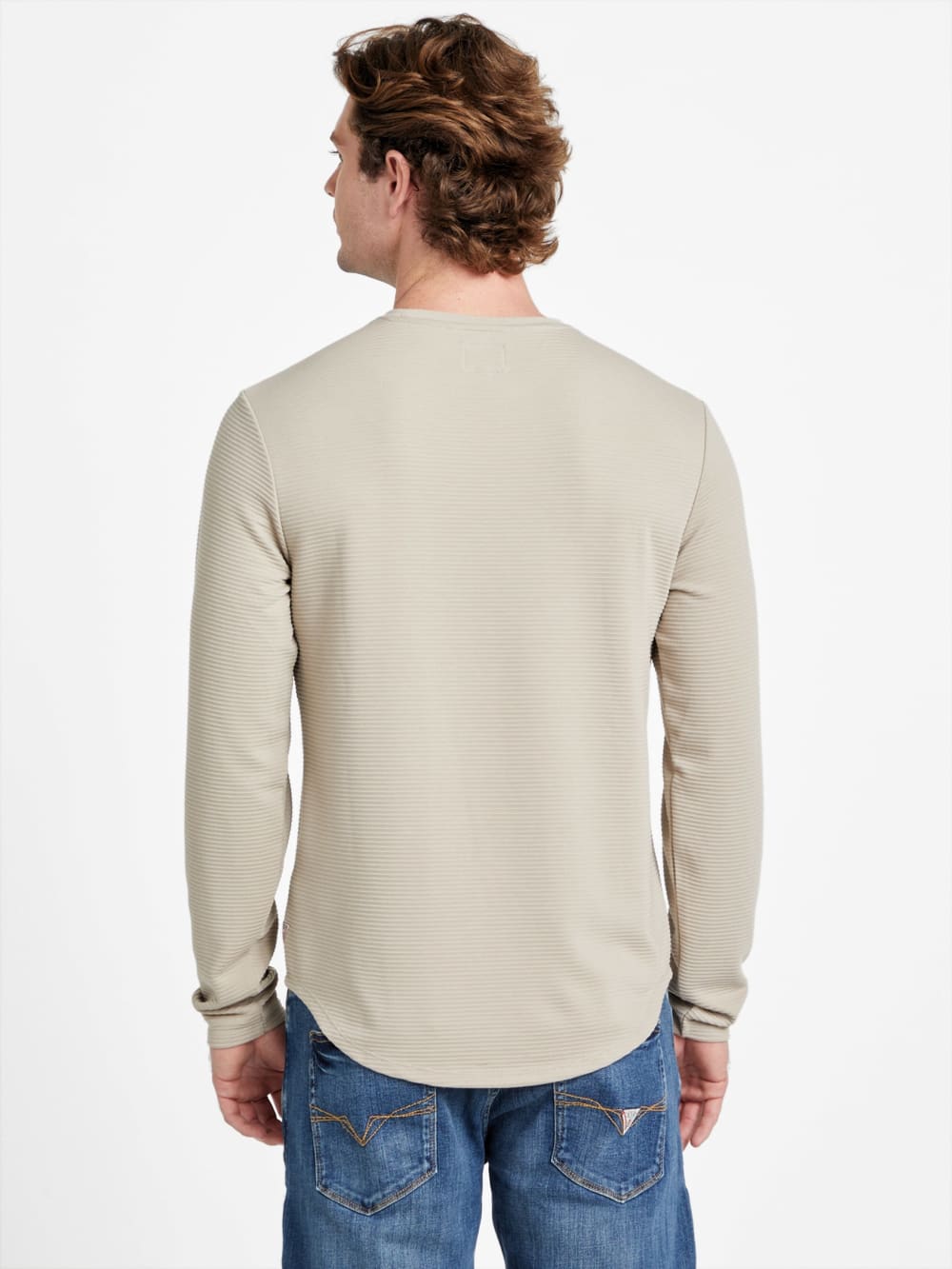 Textured Long-Sleeve Tee - Guess