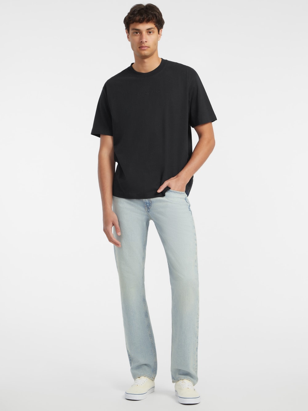 Embroidered Logo Tee - Guess
