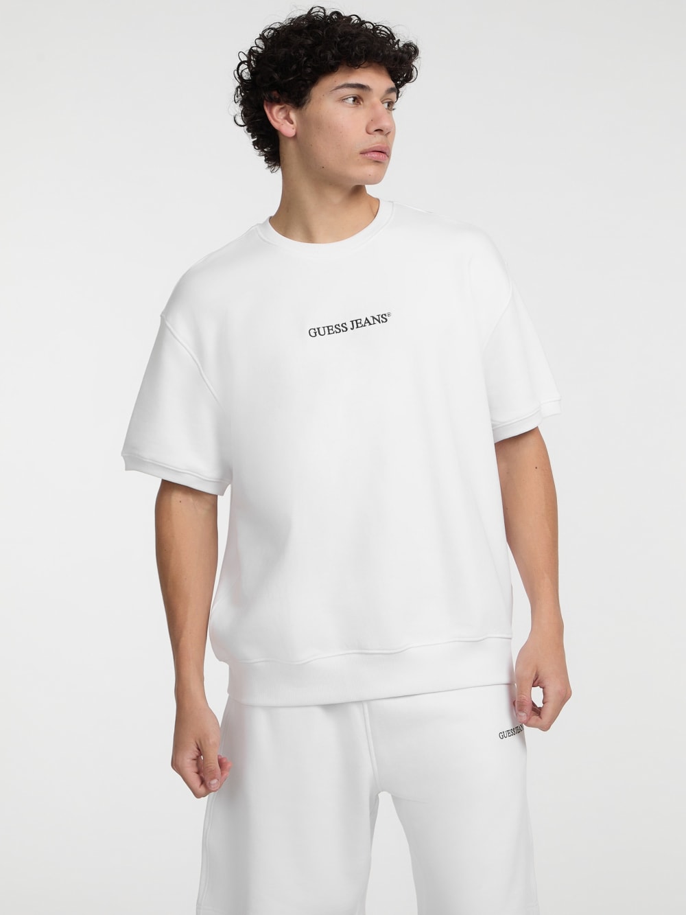 Crewneck Logo Sweater Tee - Guess