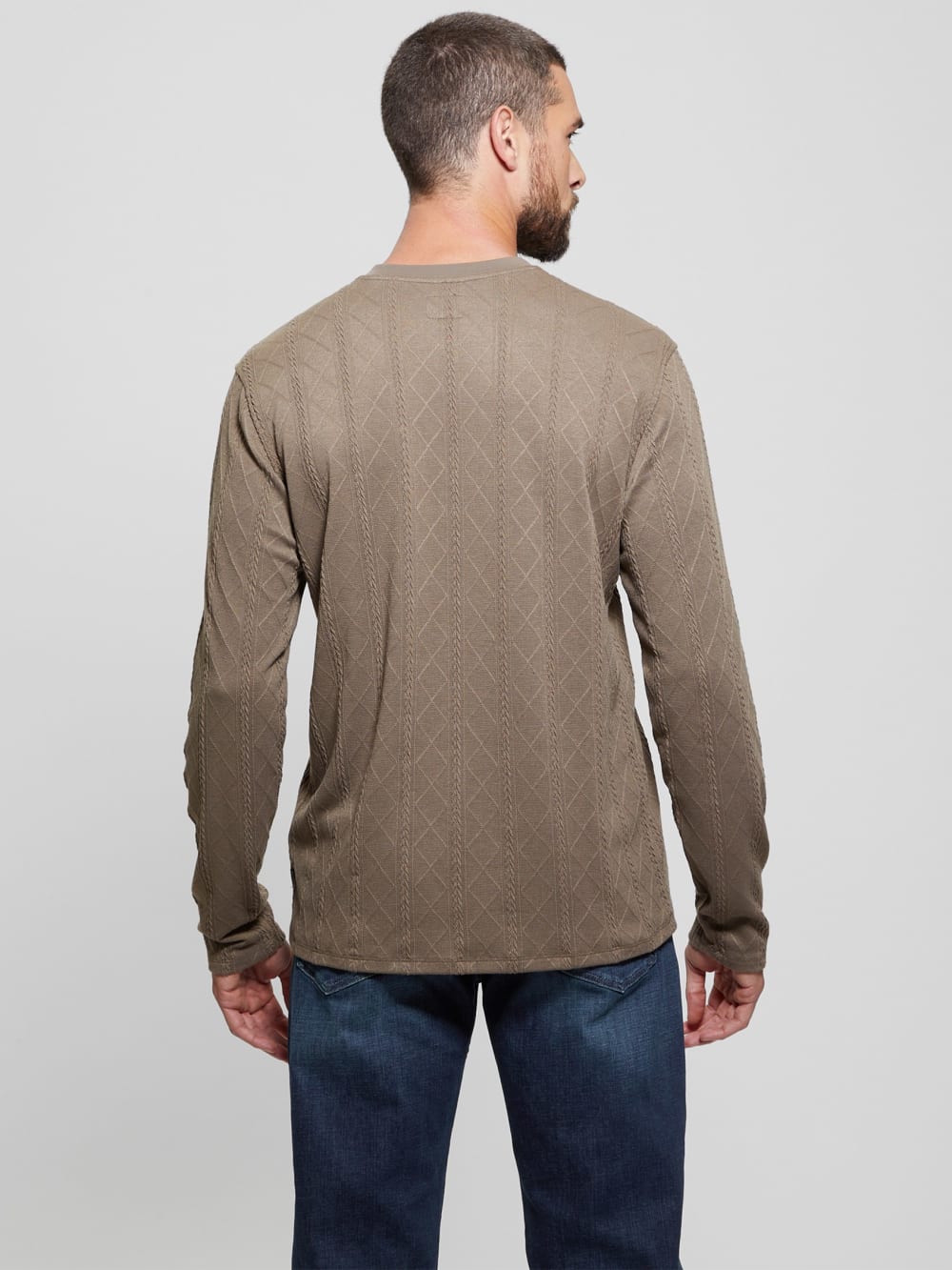 Textured Knit Long-Sleeve Top - Guess
