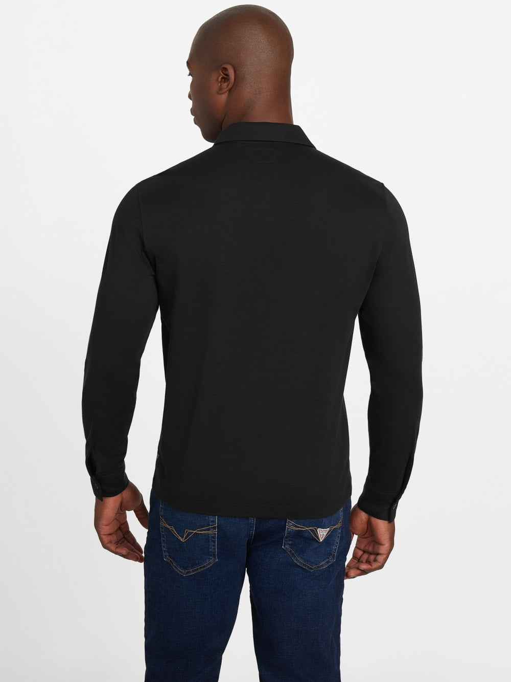Barry Knit Long-Sleeve Polo - Guess