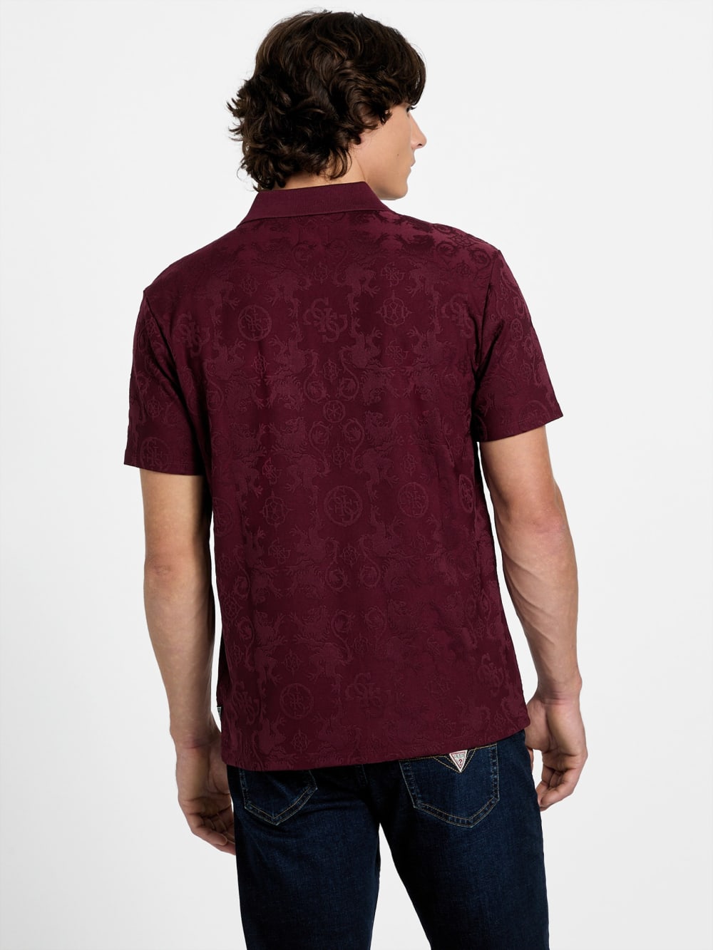 Eco Tonal Jacquard Polo - Guess