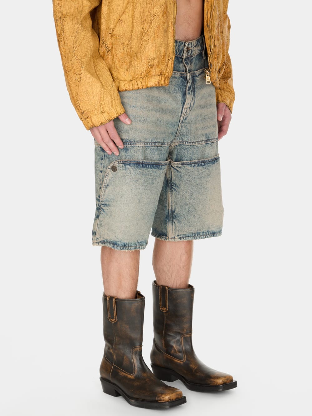washed denim utility short - Guess