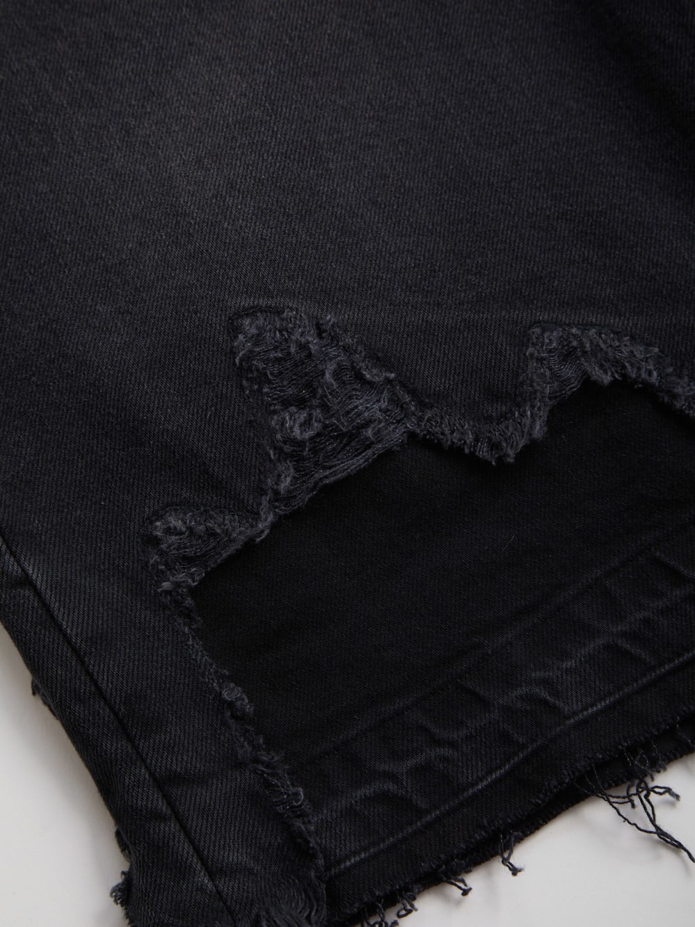 black distressed denim short - Guess