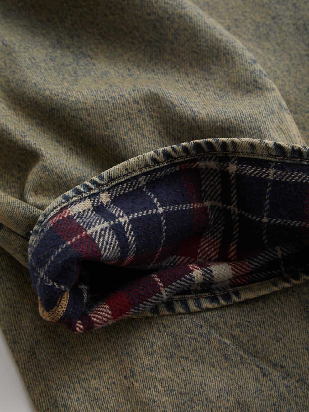 flannel lined relaxed denim pant - Guess