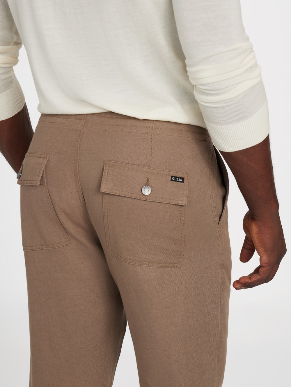 Nolan Linen Cotton Twill Pants - Guess