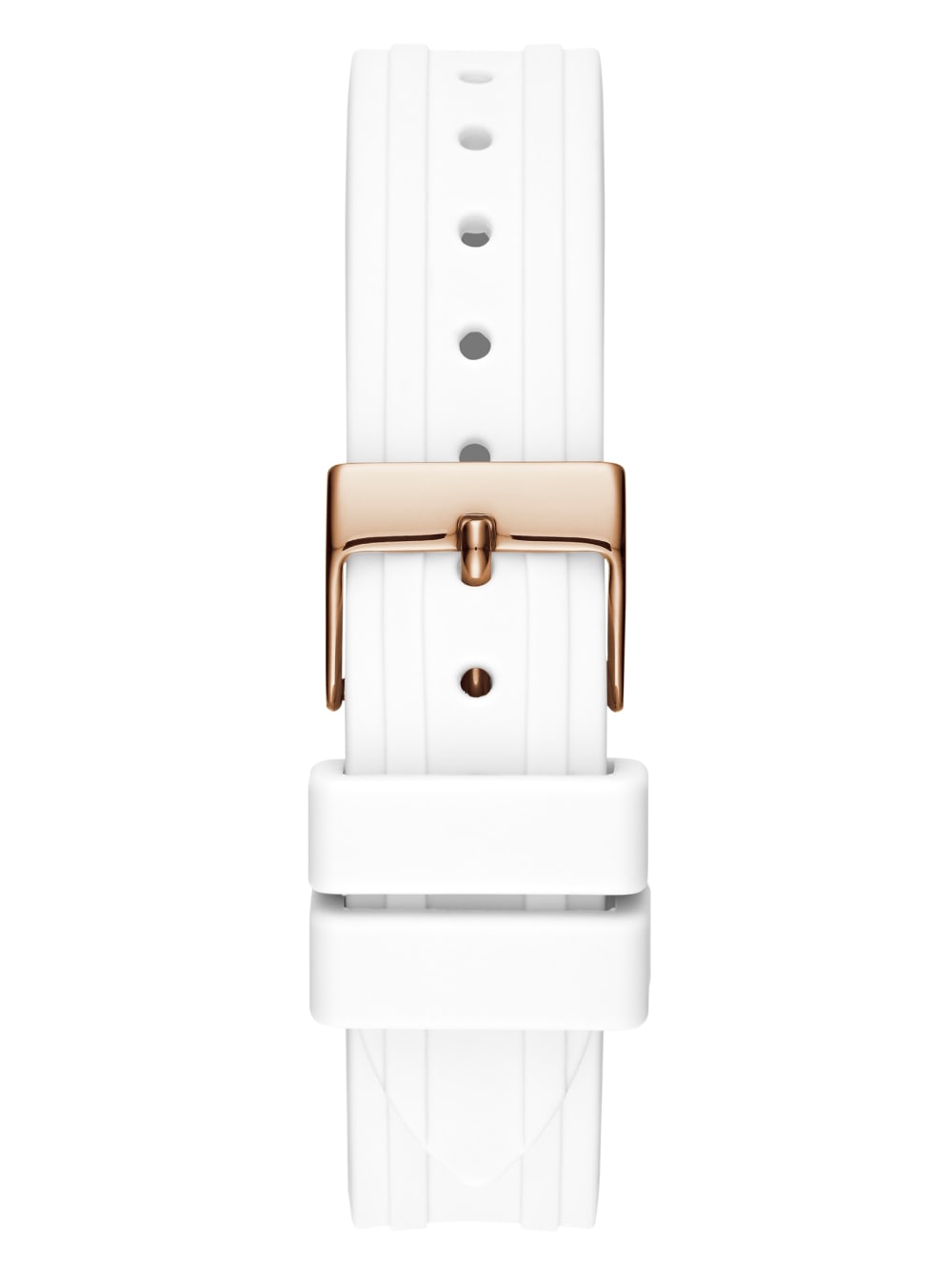 Rose Gold-Tone and White Analog Watch - Guess