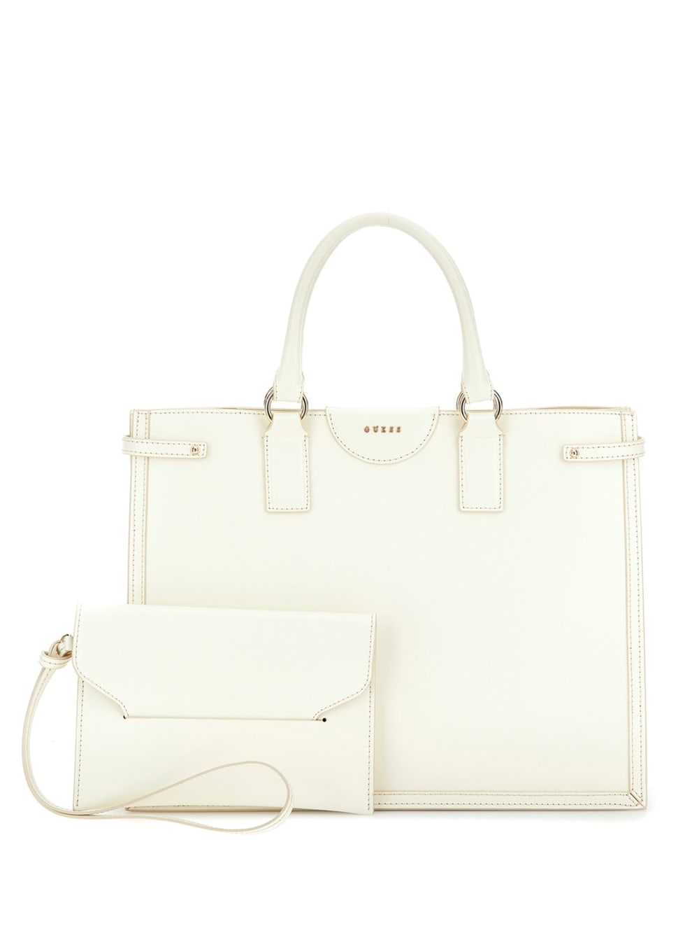 Isa Sleek Leather Medium Tote - Guess